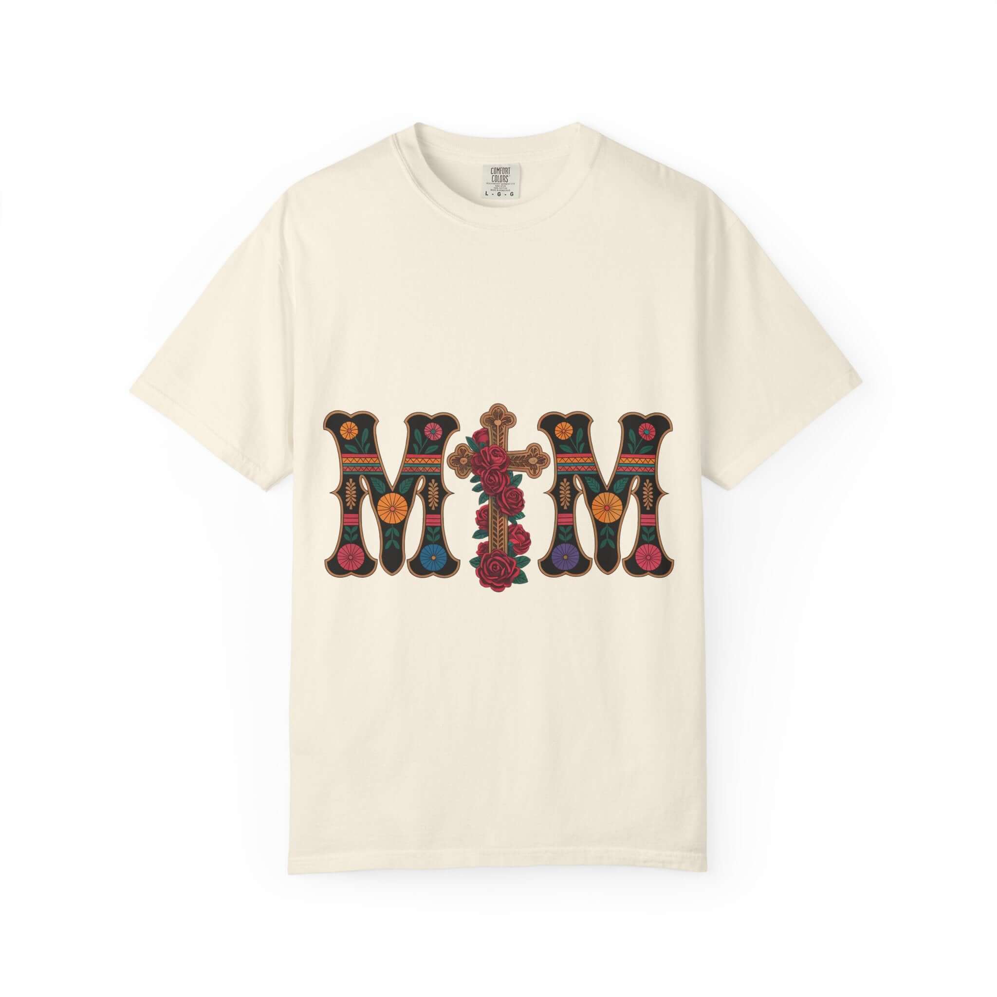 Mom Floral Graphic T-Shirt — Decorative Retro Lettering for Mother’s Day