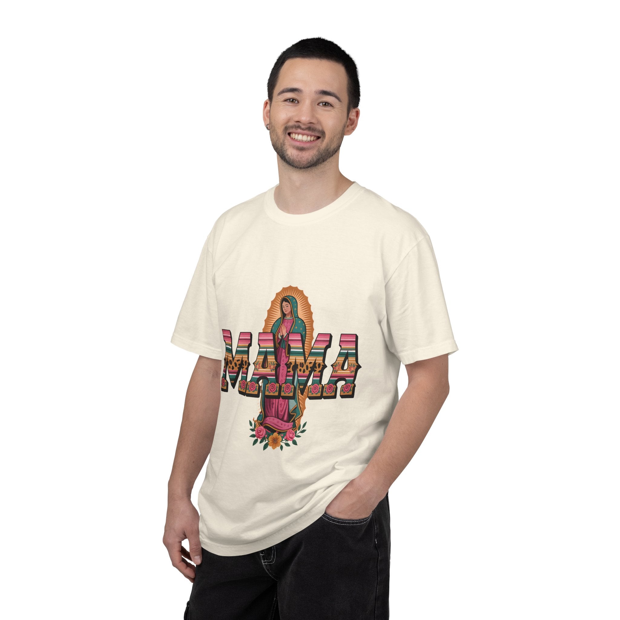 Mama Virgen de Guadalupe T-Shirt — Floral Serape Graphic