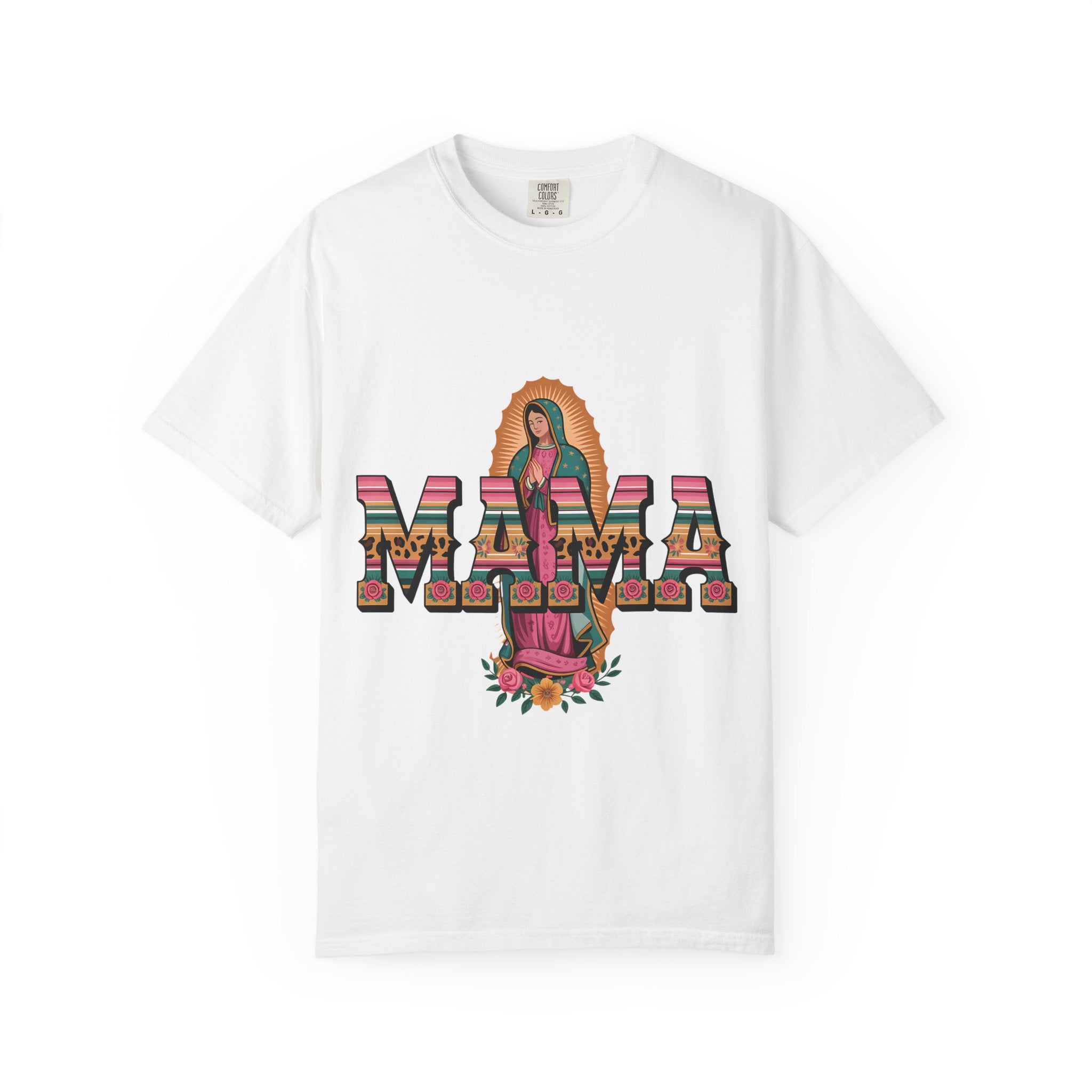 Mama Virgen de Guadalupe T-Shirt — Floral Serape Graphic