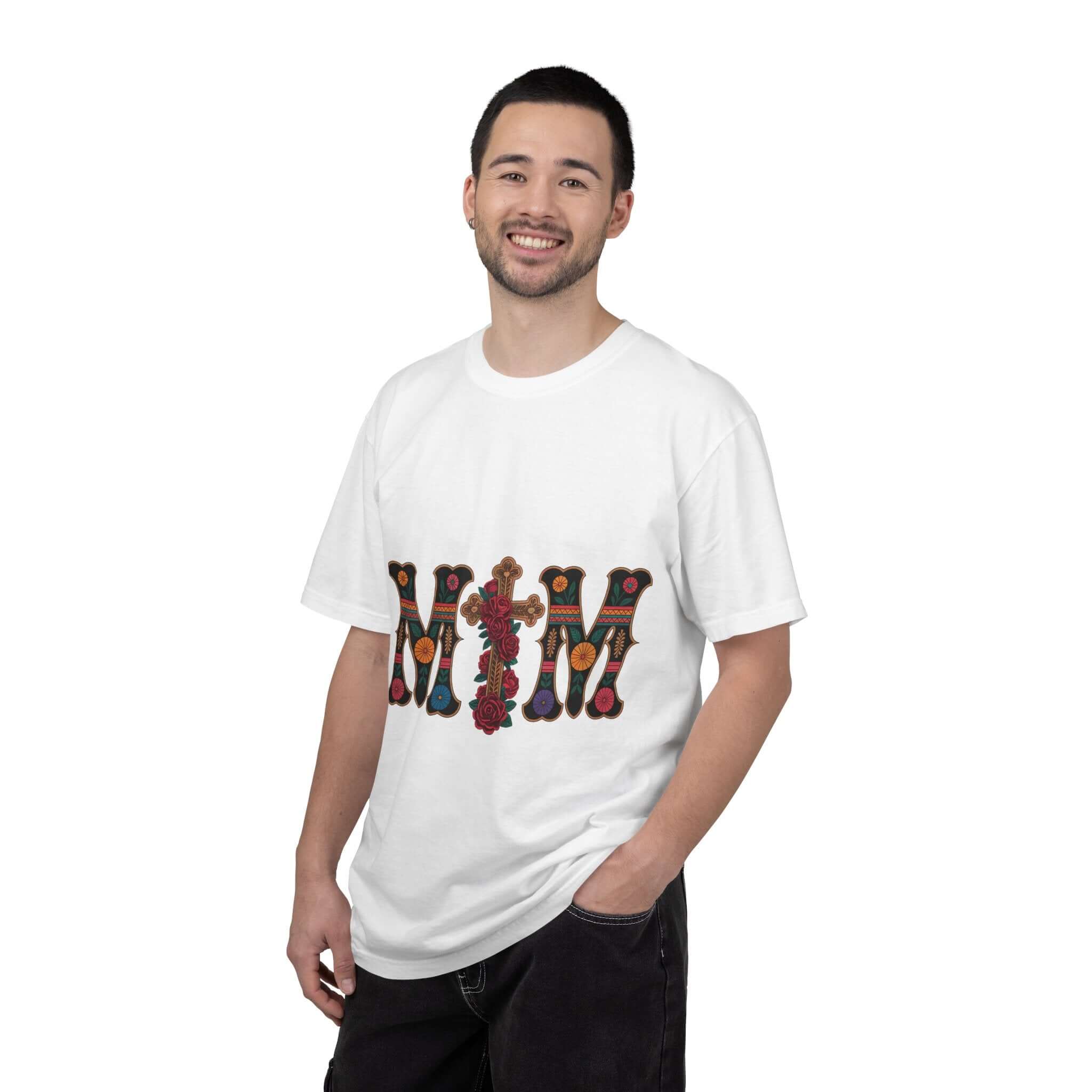 Mom Floral Graphic T-Shirt — Decorative Retro Lettering for Mother’s Day