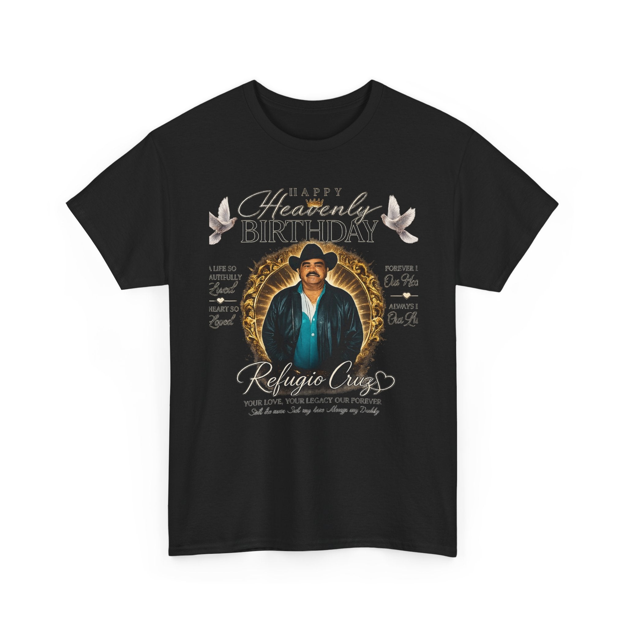 Memorial Photo Tee — “Happy Heavenly Birthday” Personalized Tribute Shirt