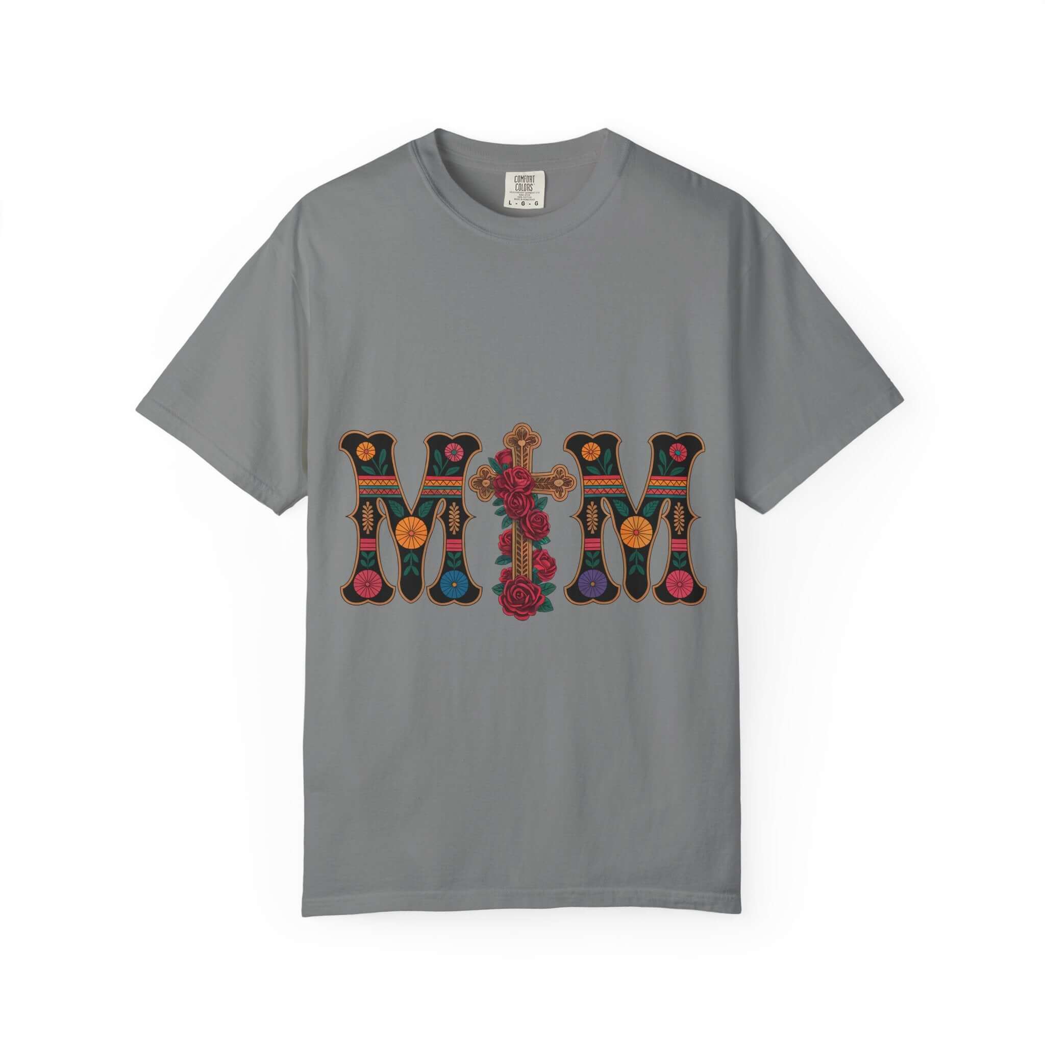 Mom Floral Graphic T-Shirt — Decorative Retro Lettering for Mother’s Day