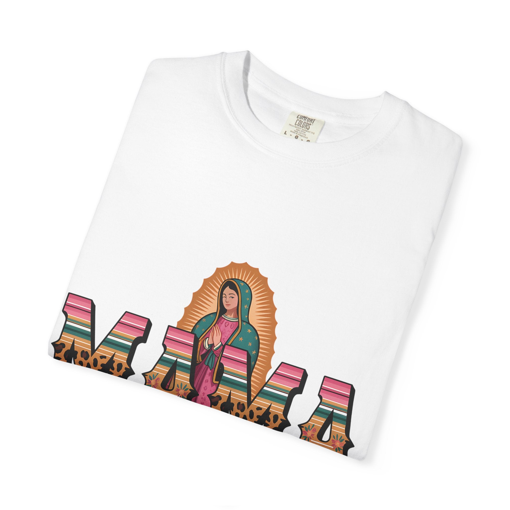 Mama Virgen de Guadalupe T-Shirt — Floral Serape Graphic