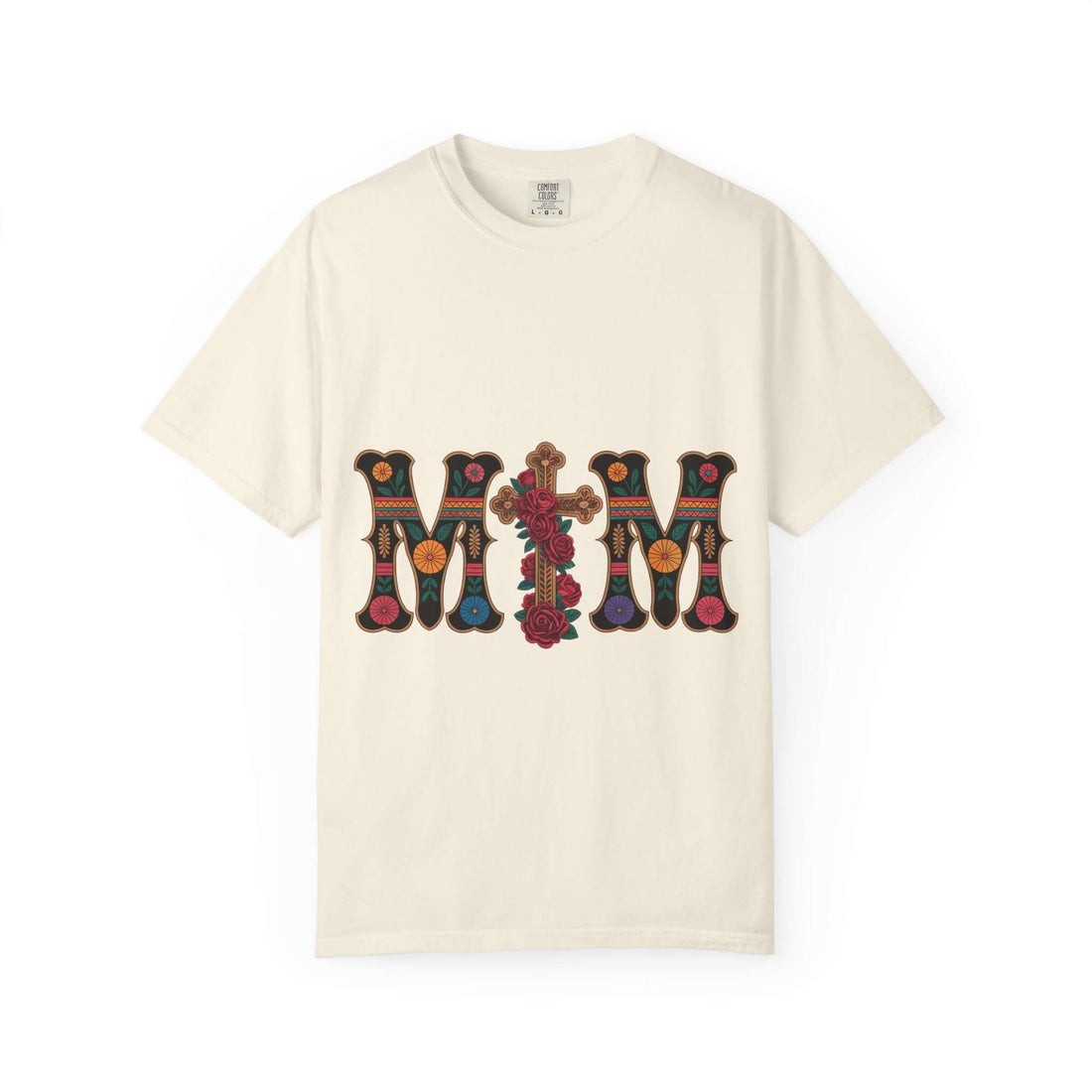 Mom Floral Graphic T-Shirt — Decorative Retro Lettering for Mother’s Day