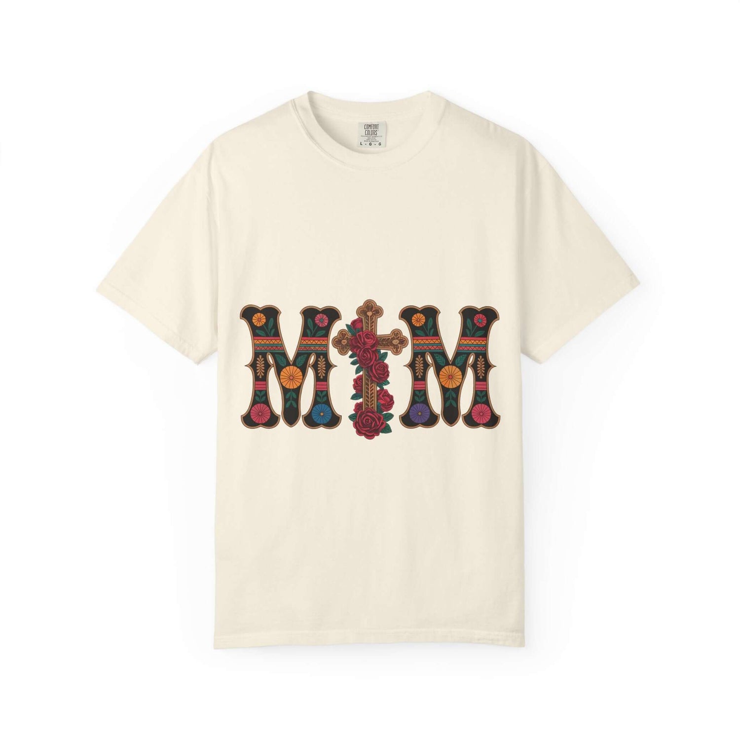 Mom Floral Graphic T-Shirt — Decorative Retro Lettering for Mother’s Day