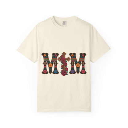 Mom Floral Graphic T-Shirt — Decorative Retro Lettering for Mother’s Day
