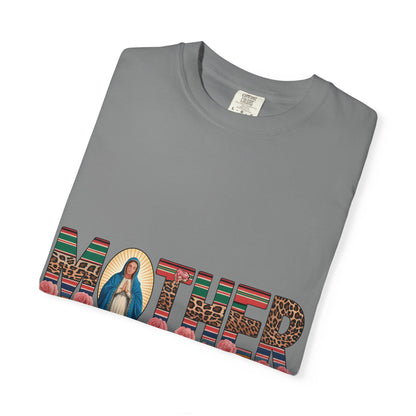 Mother Floral Graphic T‑Shirt — Virgen de Guadalupe Inspired