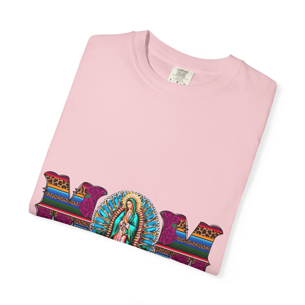 Mom T‑Shirt with Virgen de Guadalupe Floral Serape Design — Mother’s Day Gift
