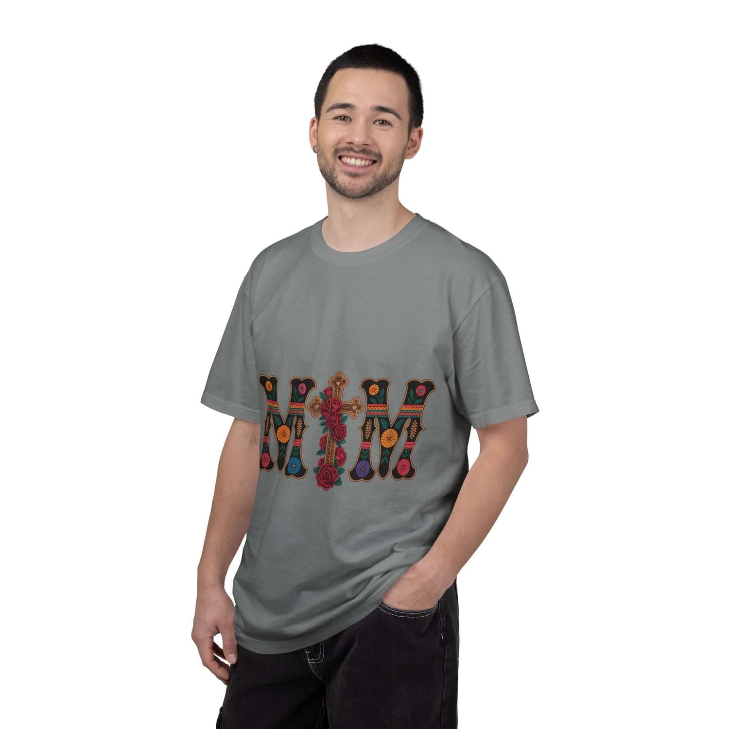 Mom Floral Graphic T-Shirt — Decorative Retro Lettering for Mother’s Day