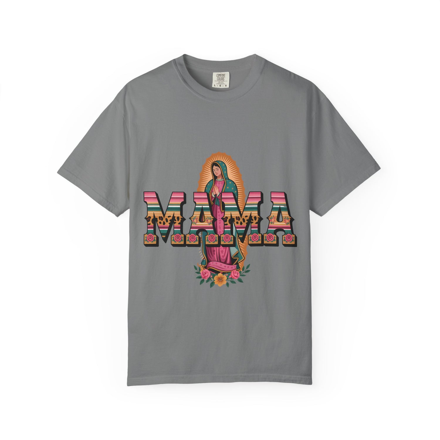 Mama Virgen de Guadalupe T-Shirt — Floral Serape Graphic