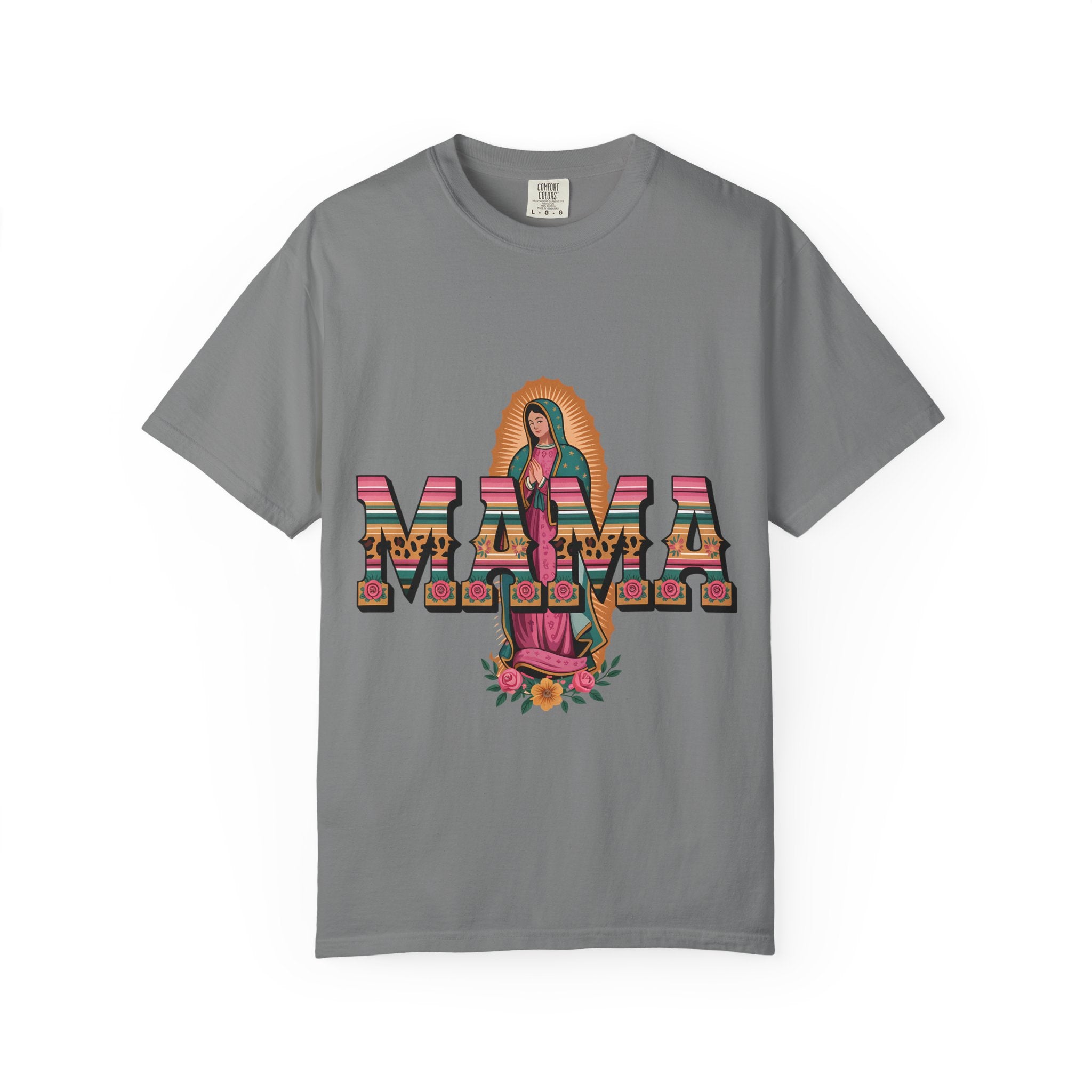 Mama Virgen de Guadalupe T-Shirt — Floral Serape Graphic