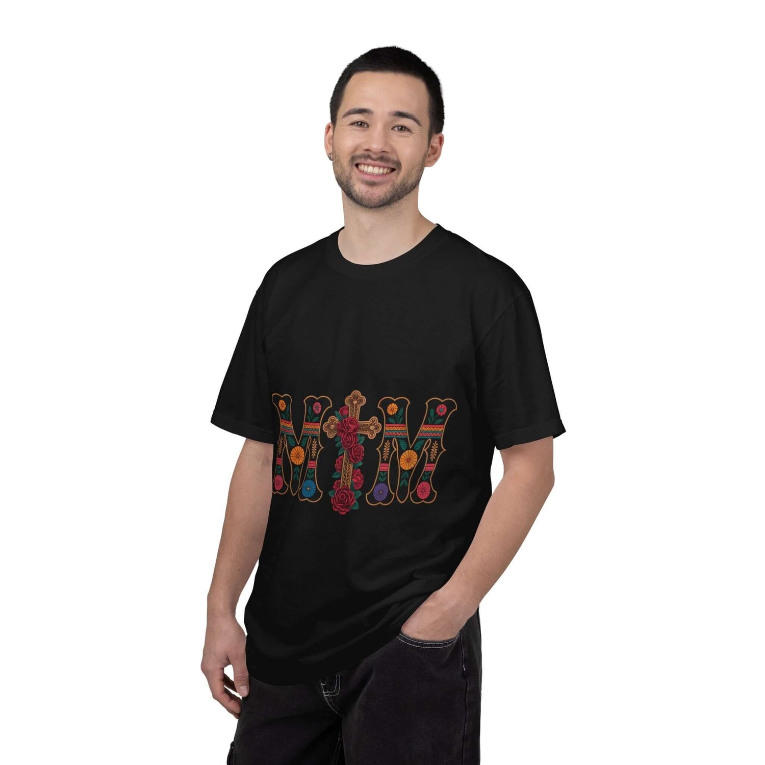 Mom Floral Graphic T-Shirt — Decorative Retro Lettering for Mother’s Day