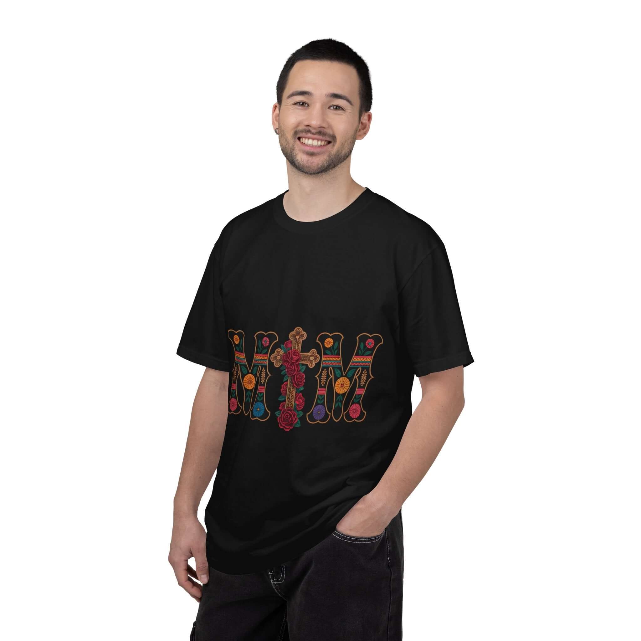 Mom Floral Graphic T-Shirt — Decorative Retro Lettering for Mother’s Day