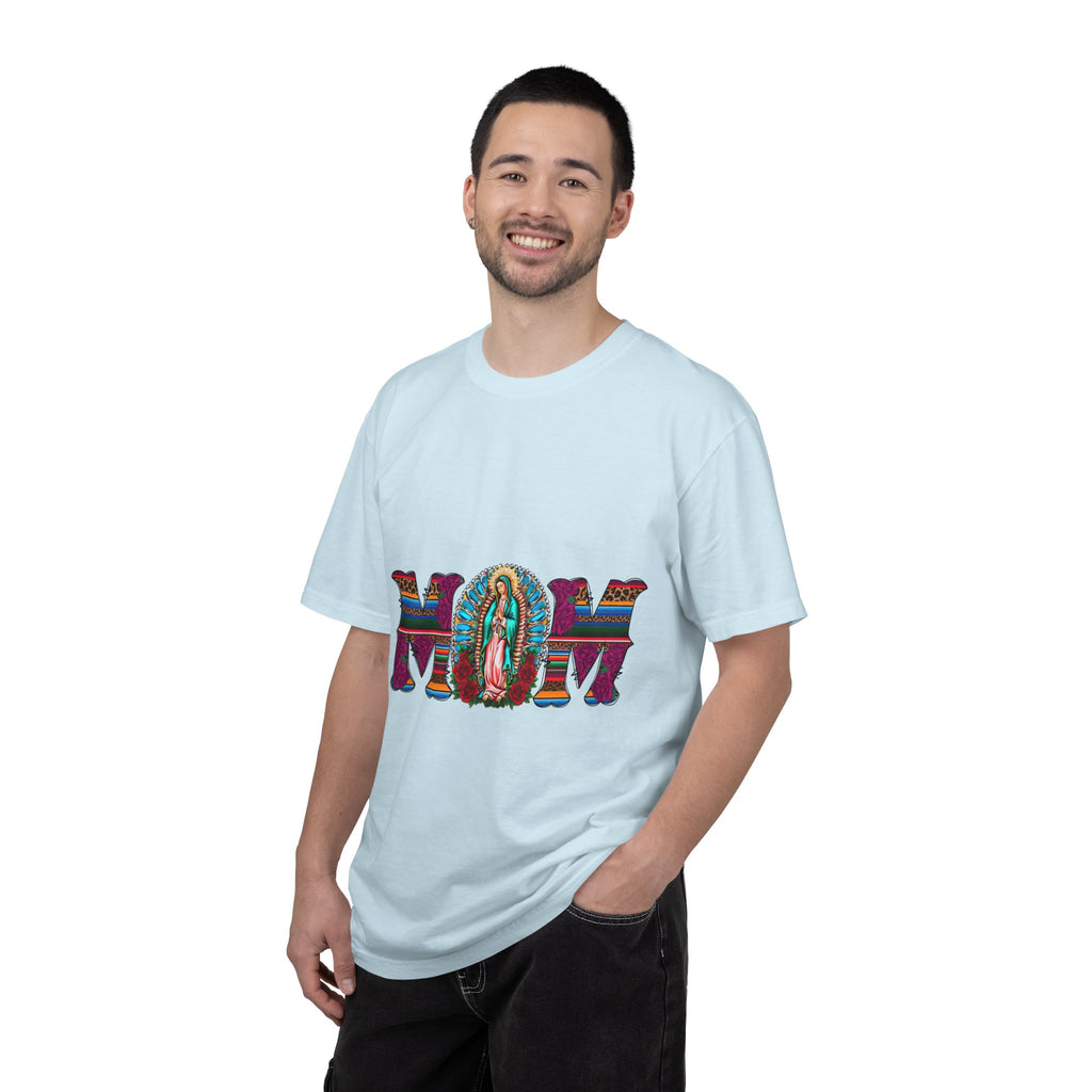 Mom T‑Shirt with Virgen de Guadalupe Floral Serape Design — Mother’s Day Gift