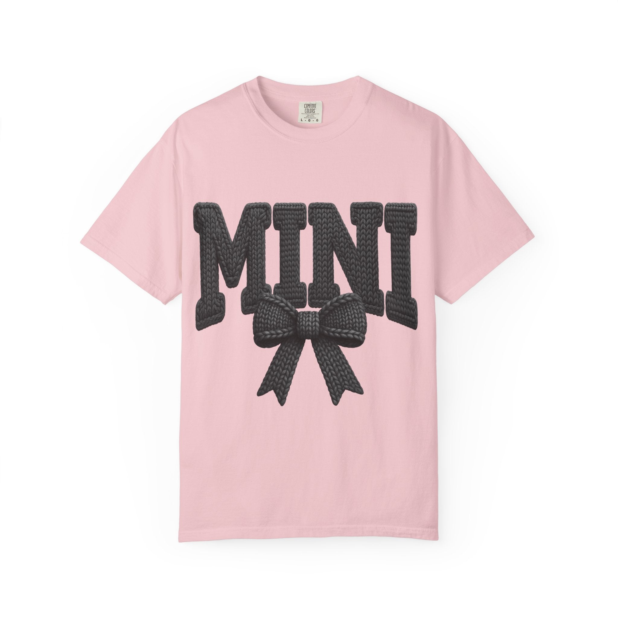 Mini Bow T-Shirt — Cute Graphic Tee with Knit Bow Design
