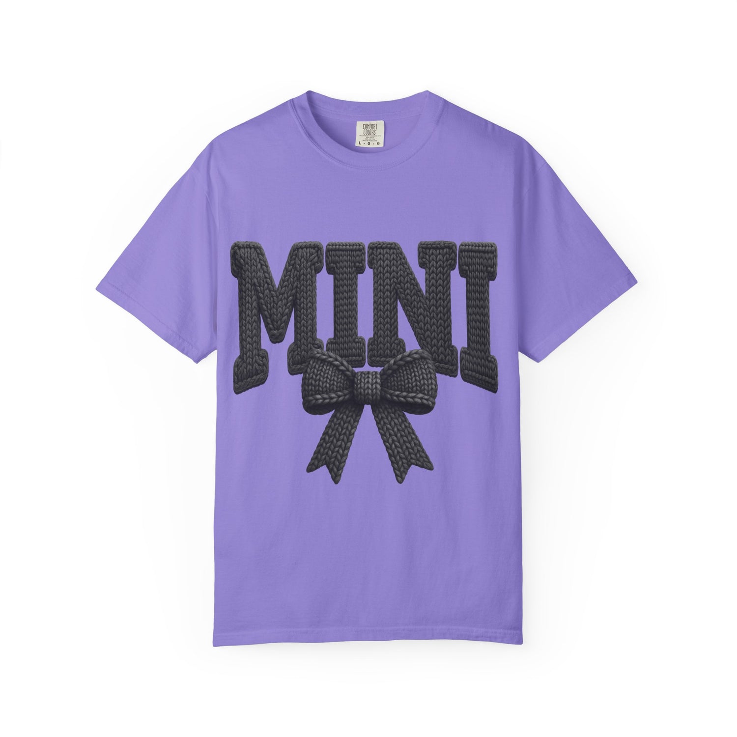 Mini Bow T-Shirt — Cute Graphic Tee with Knit Bow Design