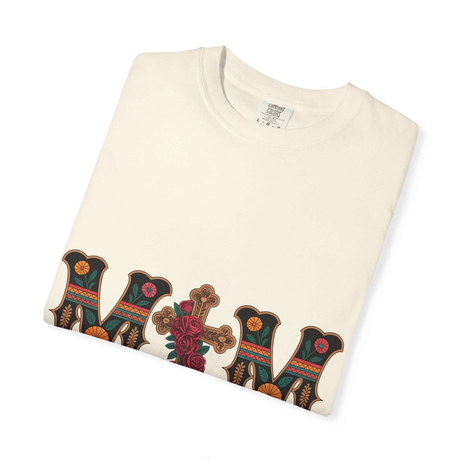 Mom Floral Graphic T-Shirt — Decorative Retro Lettering for Mother’s Day