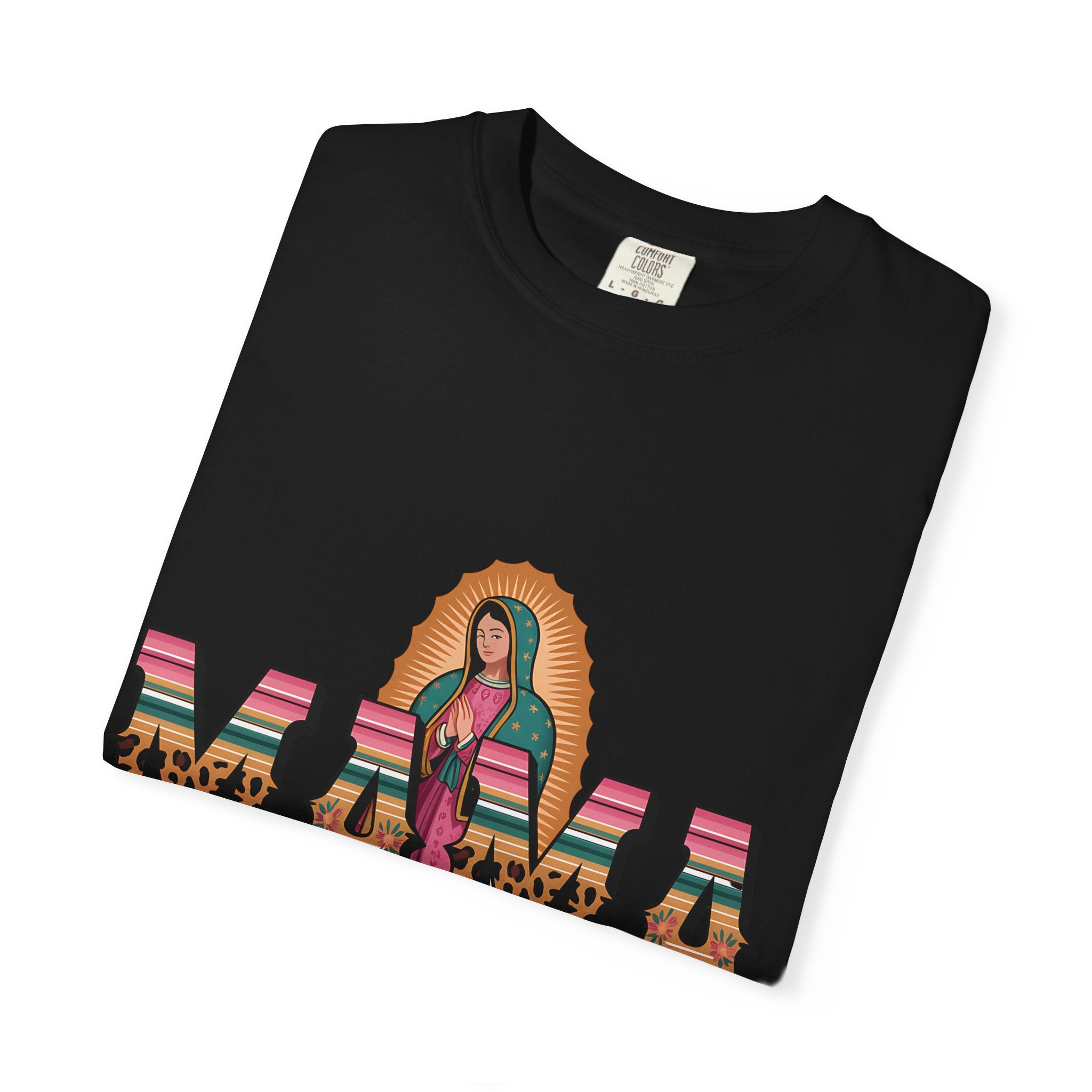 Mama Virgen de Guadalupe T-Shirt — Floral Serape Graphic