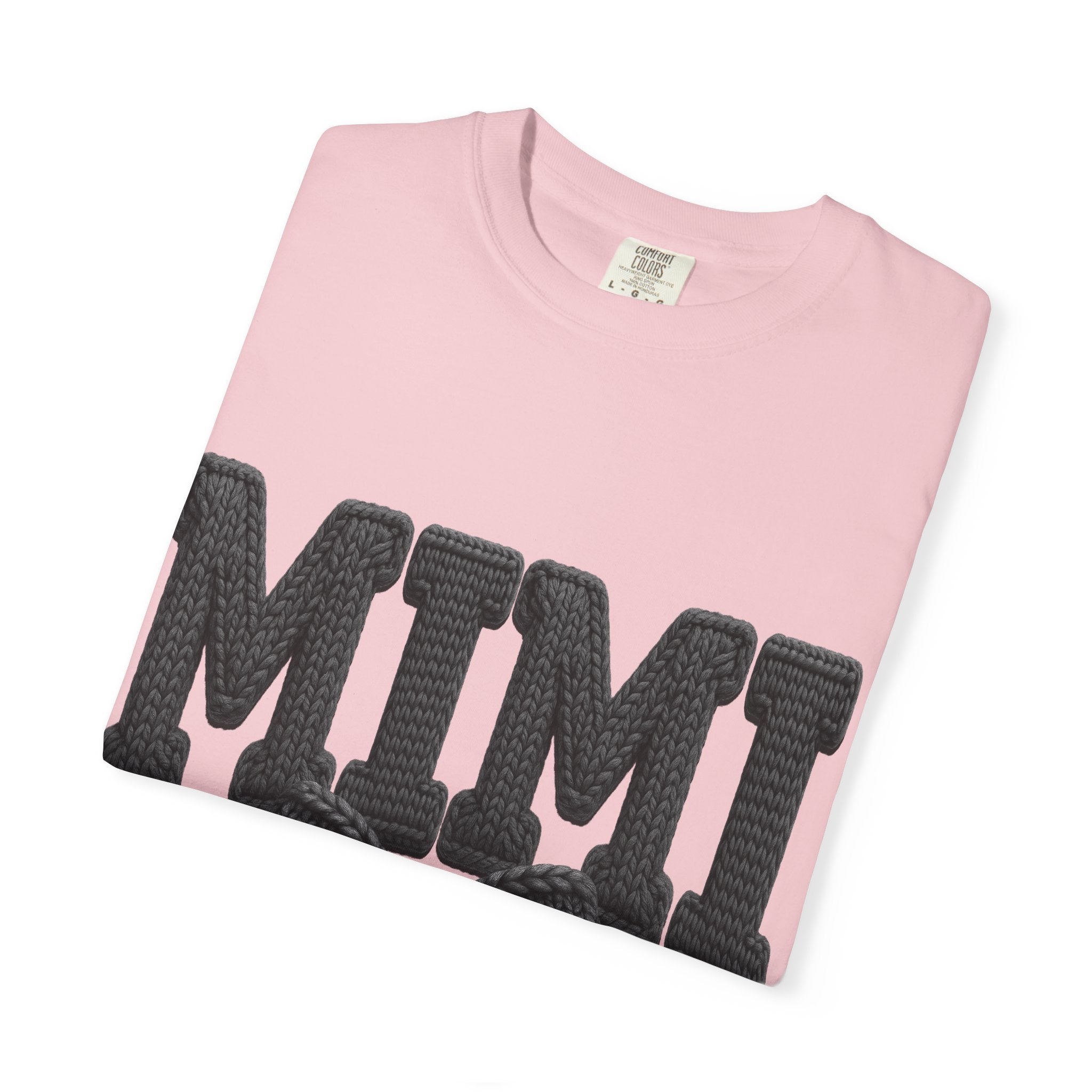 Mimi Bow T‑Shirt — Retro Varsity Lettering with Ribbon