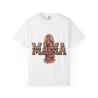 Mama Virgen de Guadalupe T-Shirt — Floral Serape Graphic