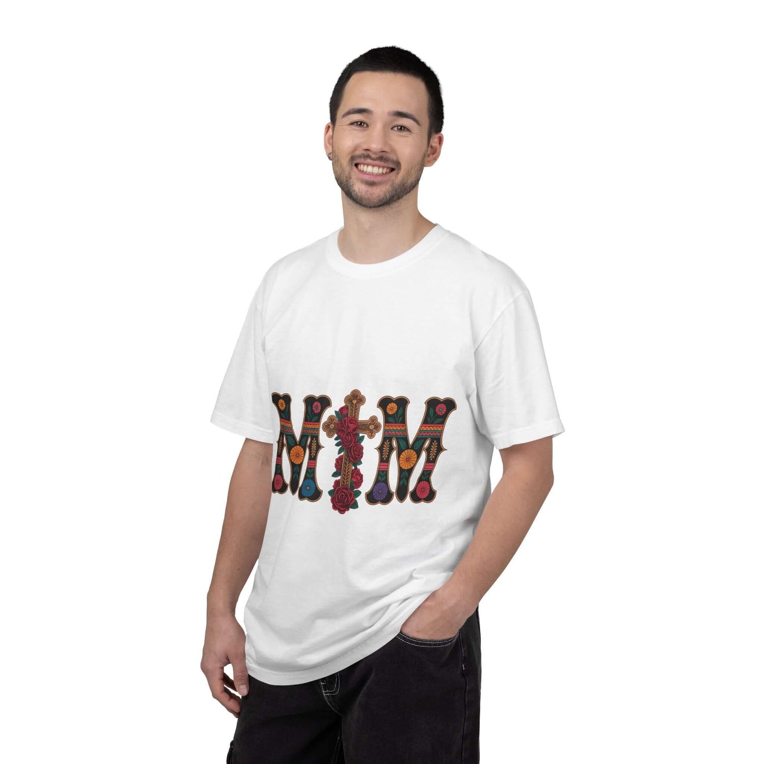 Mom Floral Graphic T-Shirt — Decorative Retro Lettering for Mother’s Day