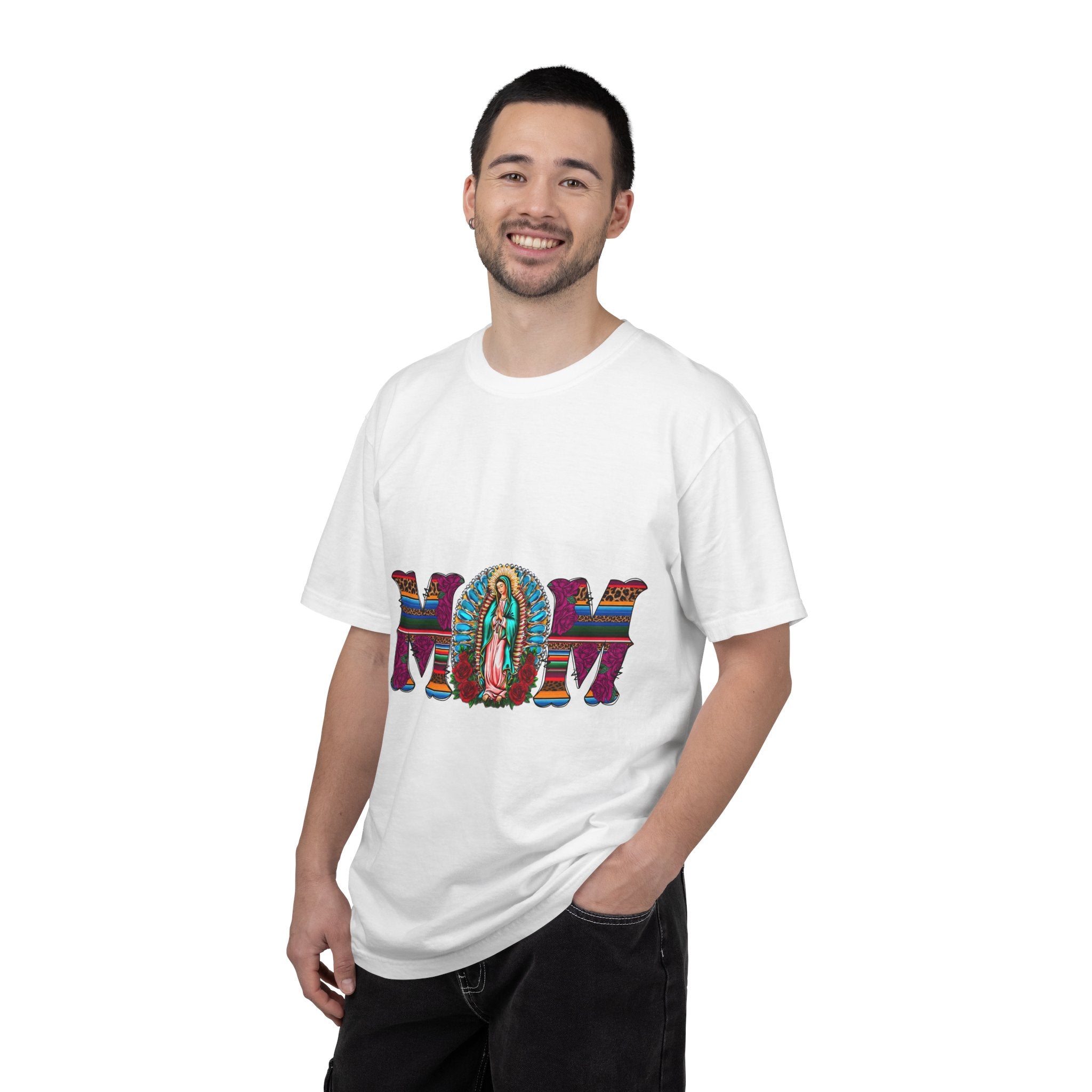 Mom T‑Shirt with Virgen de Guadalupe Floral Serape Design — Mother’s Day Gift