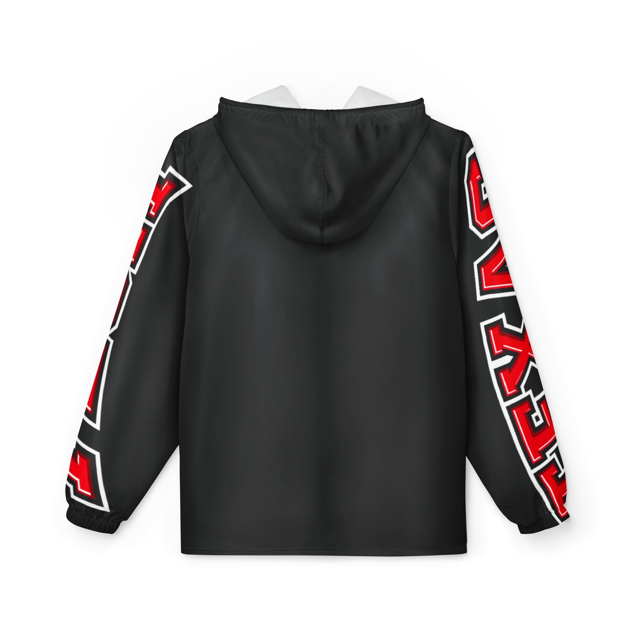 Cowboy Mascot Windbreaker Jacket — Bold Black AOP Sports Hoodie