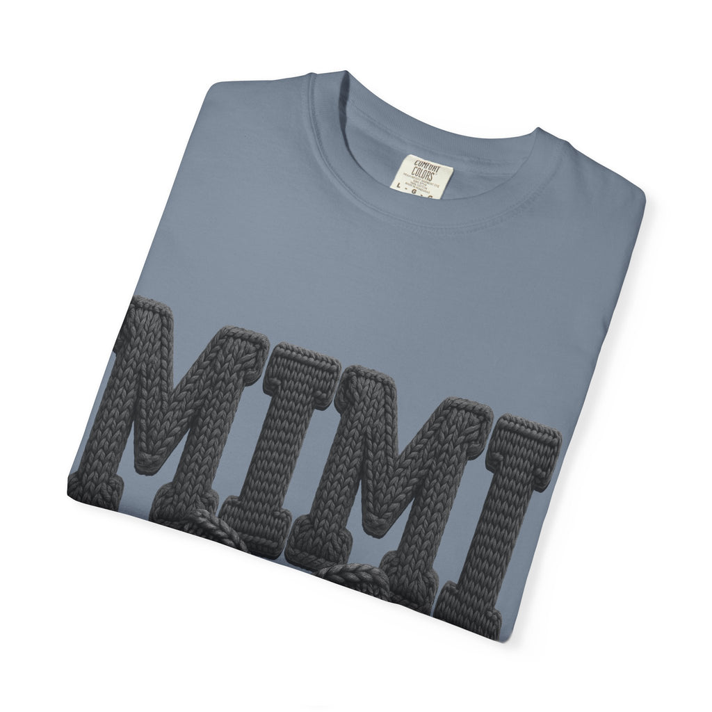 Mimi Bow T‑Shirt — Retro Varsity Lettering with Ribbon