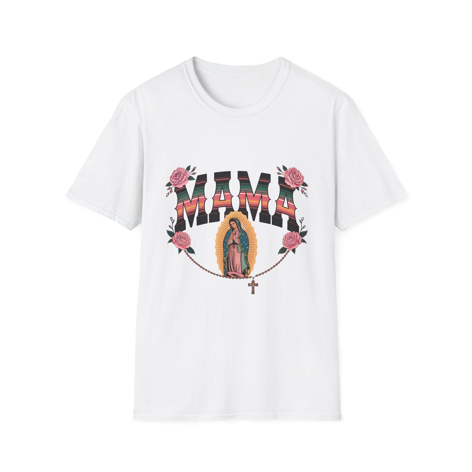 Mama Virgen de Guadalupe T-Shirt — Floral Rosary Mother&