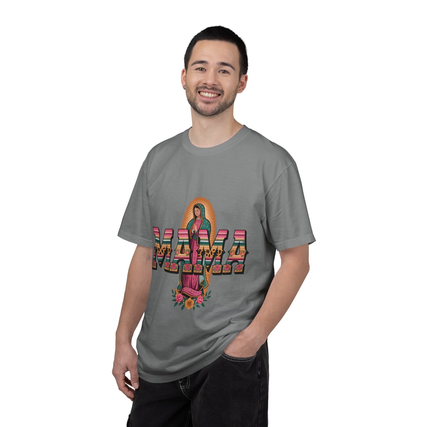 Mama Virgen de Guadalupe T-Shirt — Floral Serape Graphic