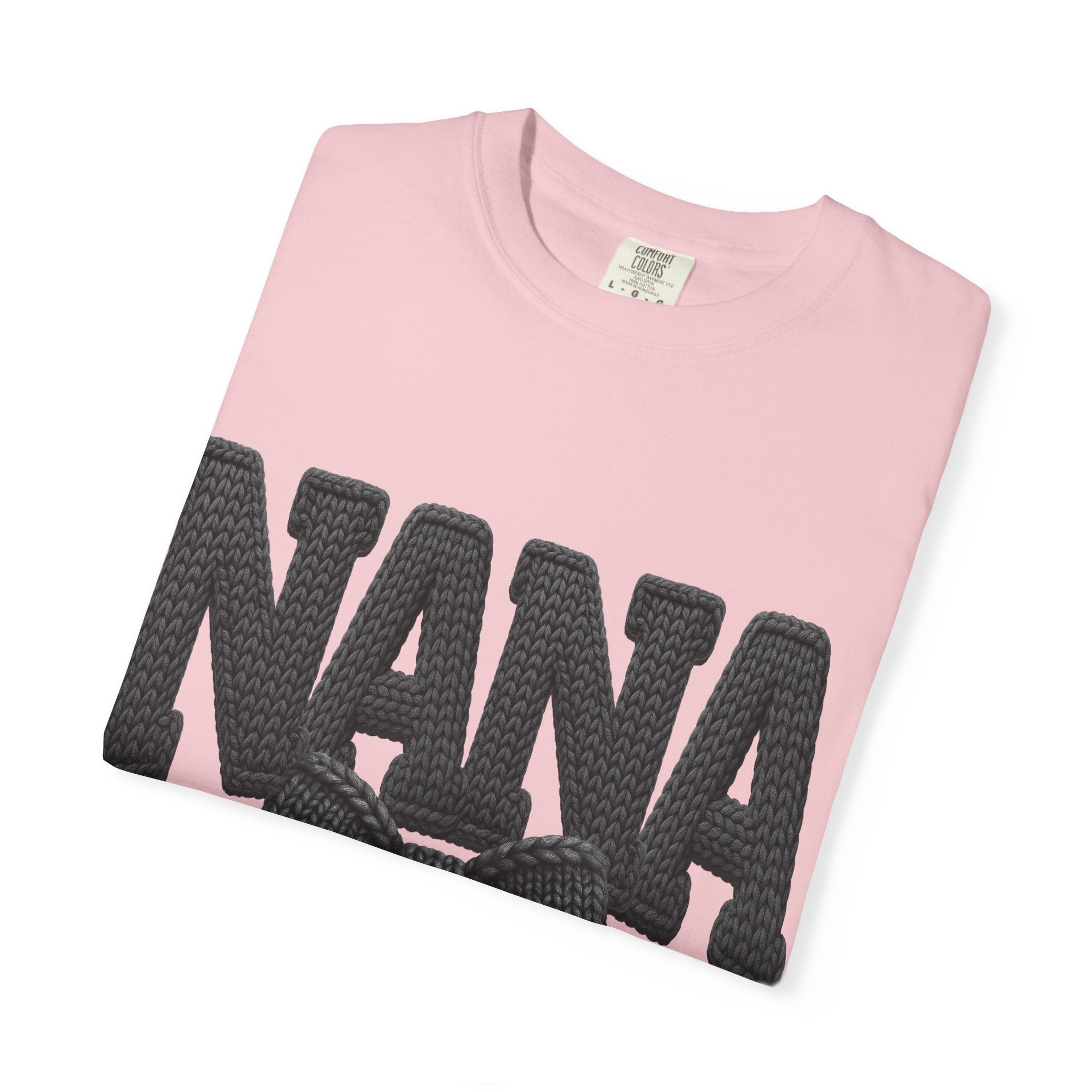 Nana Bow T-Shirt — Vintage Knit Lettering Grandma Gift