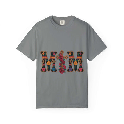 Mom Floral Graphic T-Shirt — Decorative Retro Lettering for Mother’s Day