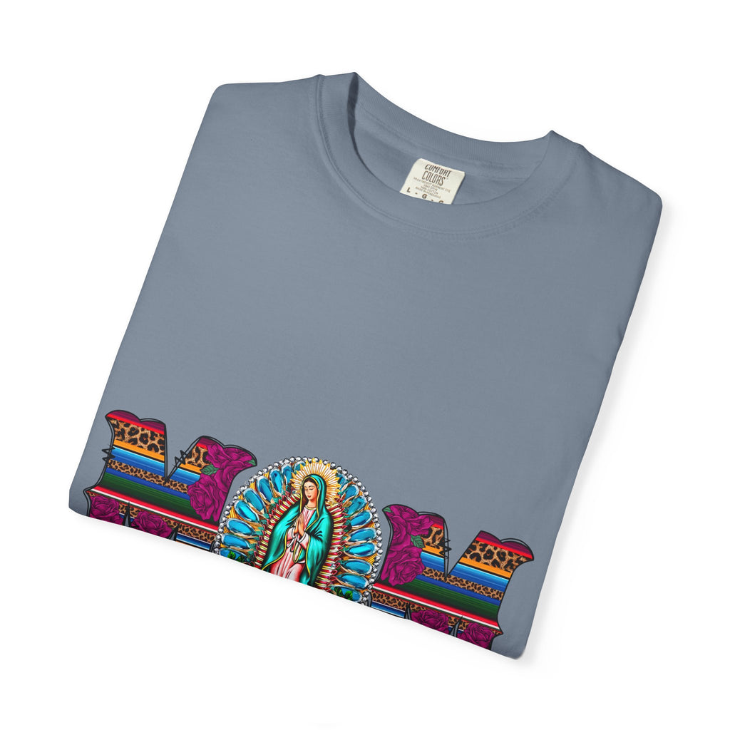 Mom T‑Shirt with Virgen de Guadalupe Floral Serape Design — Mother’s Day Gift