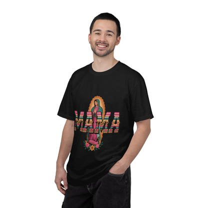 Mama Virgen de Guadalupe T-Shirt — Floral Serape Graphic