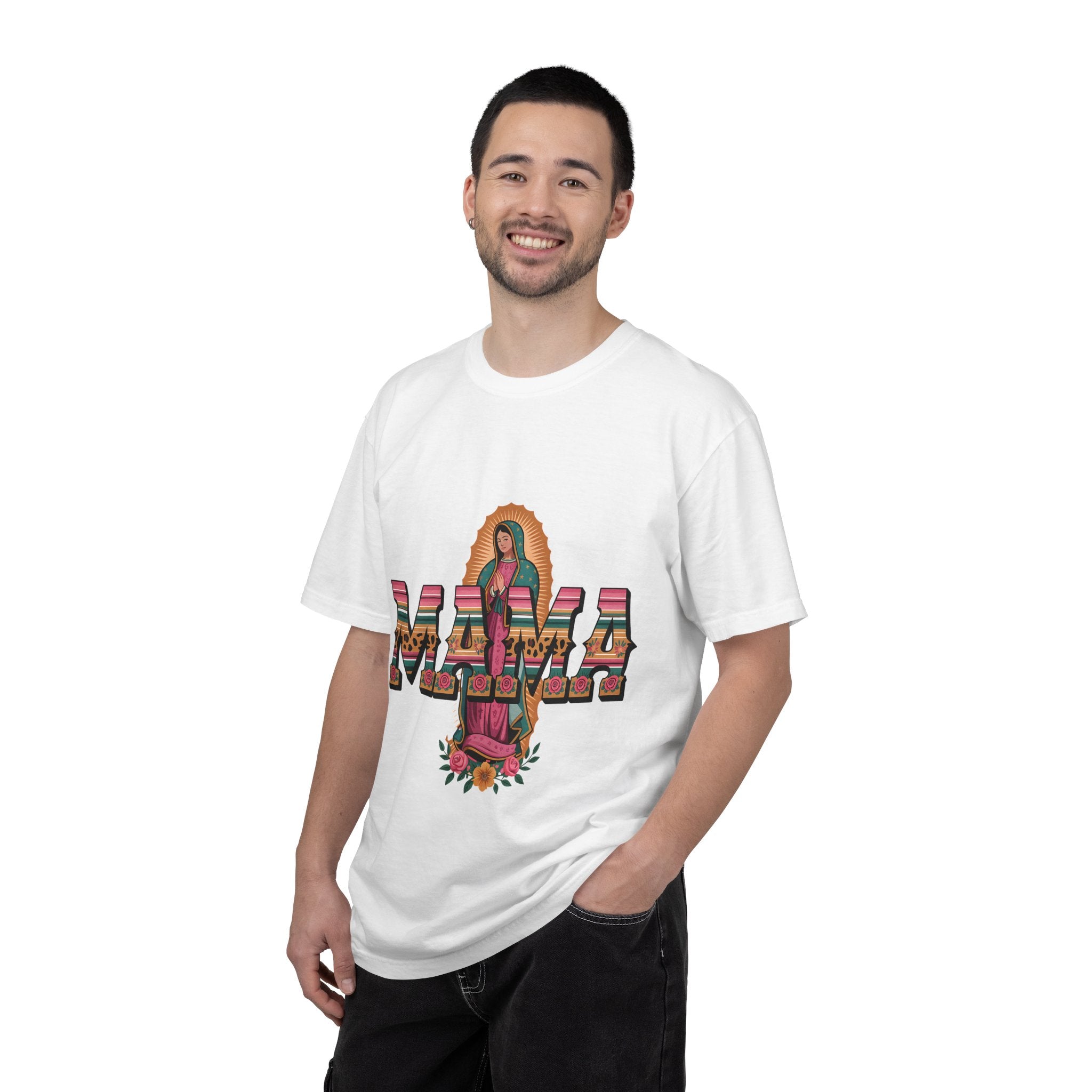 Mama Virgen de Guadalupe T-Shirt — Floral Serape Graphic