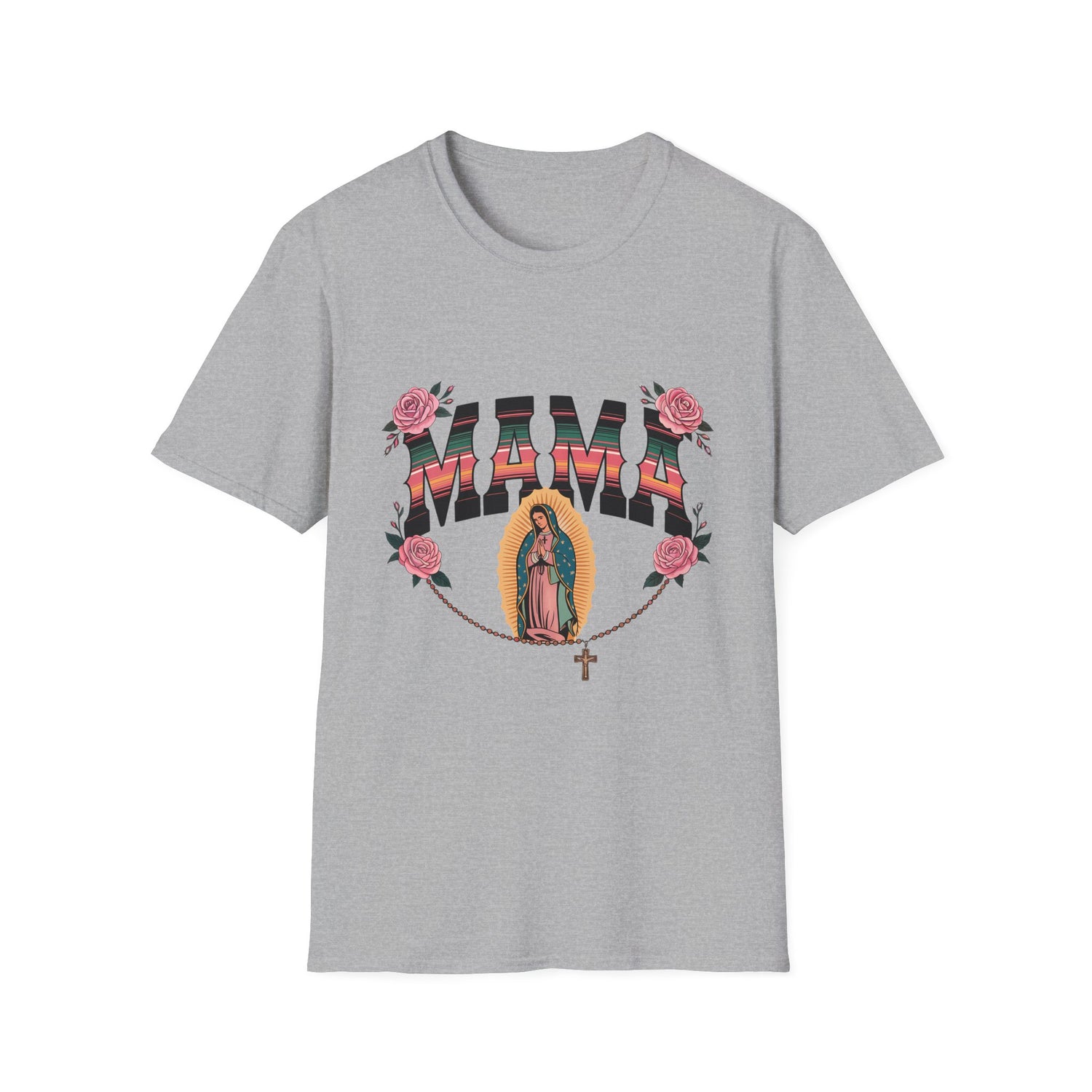 Mama Virgen de Guadalupe T-Shirt — Floral Rosary Mother&
