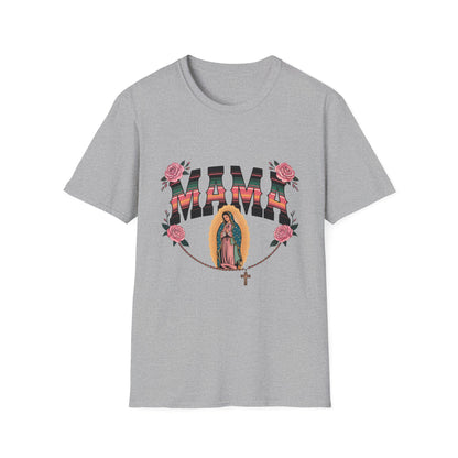 Mama Virgen de Guadalupe T-Shirt — Floral Rosary Mother&