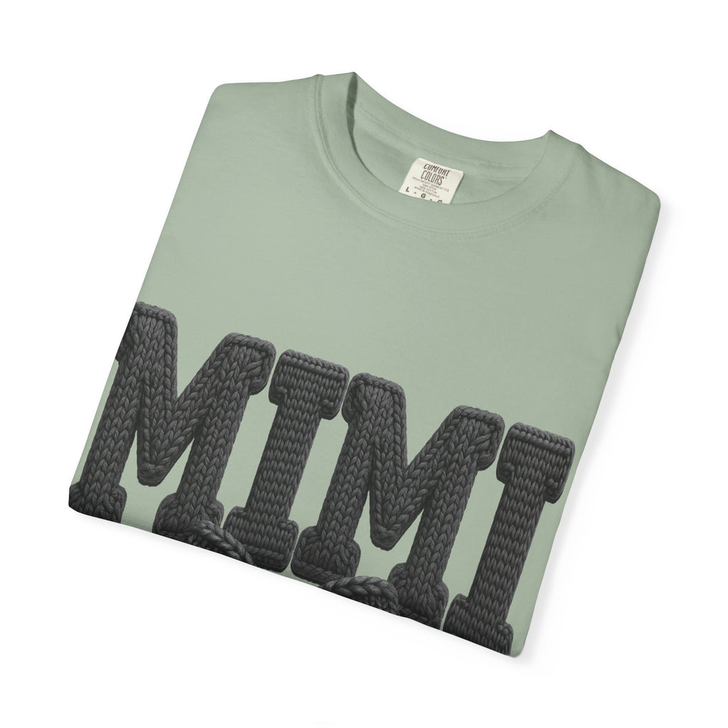 Mimi Bow T‑Shirt — Retro Varsity Lettering with Ribbon