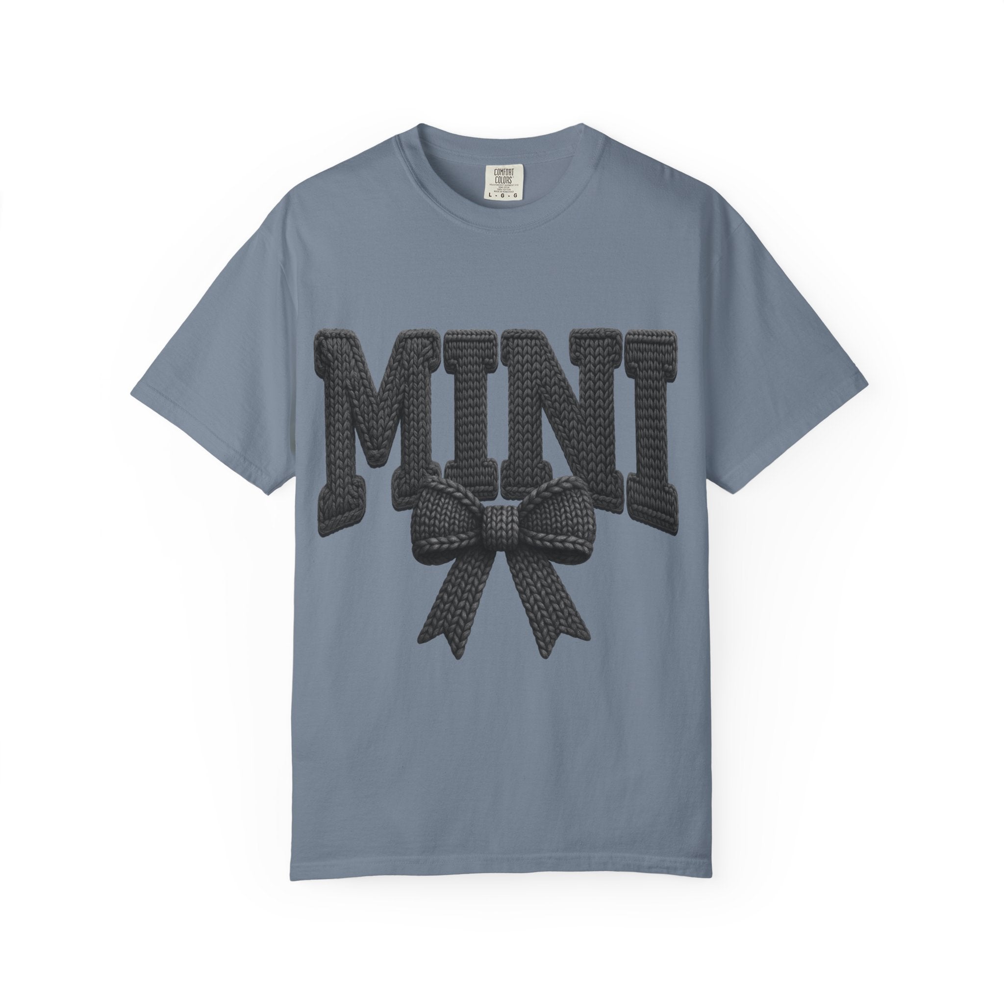 Mini Bow T-Shirt — Cute Graphic Tee with Knit Bow Design