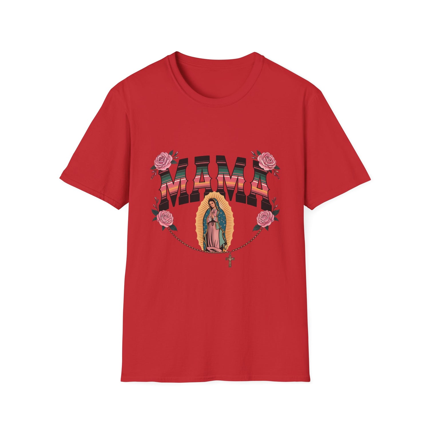 Mama Virgen de Guadalupe T-Shirt — Floral Rosary Mother&