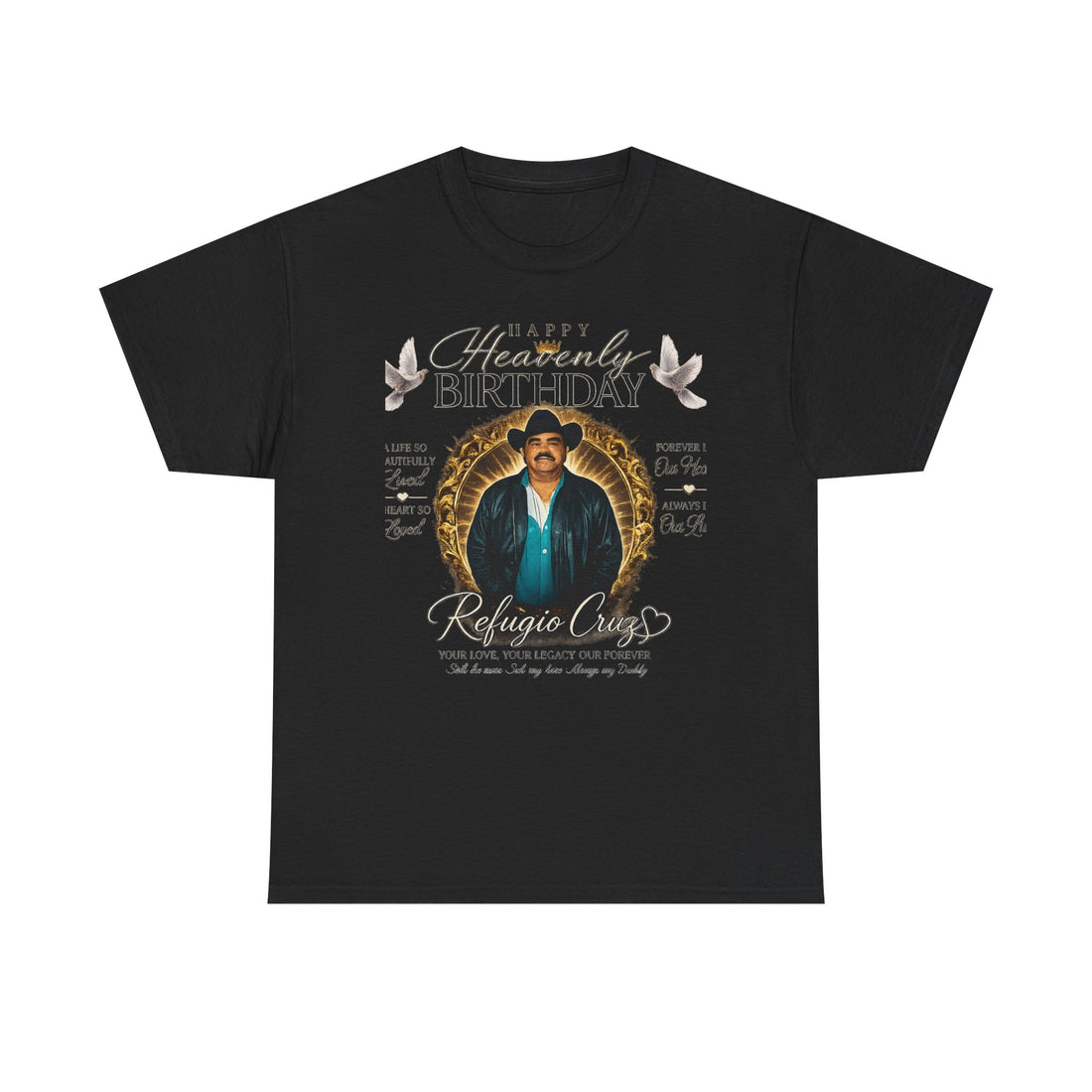 Memorial Photo Tee — “Happy Heavenly Birthday” Personalized Tribute Shirt