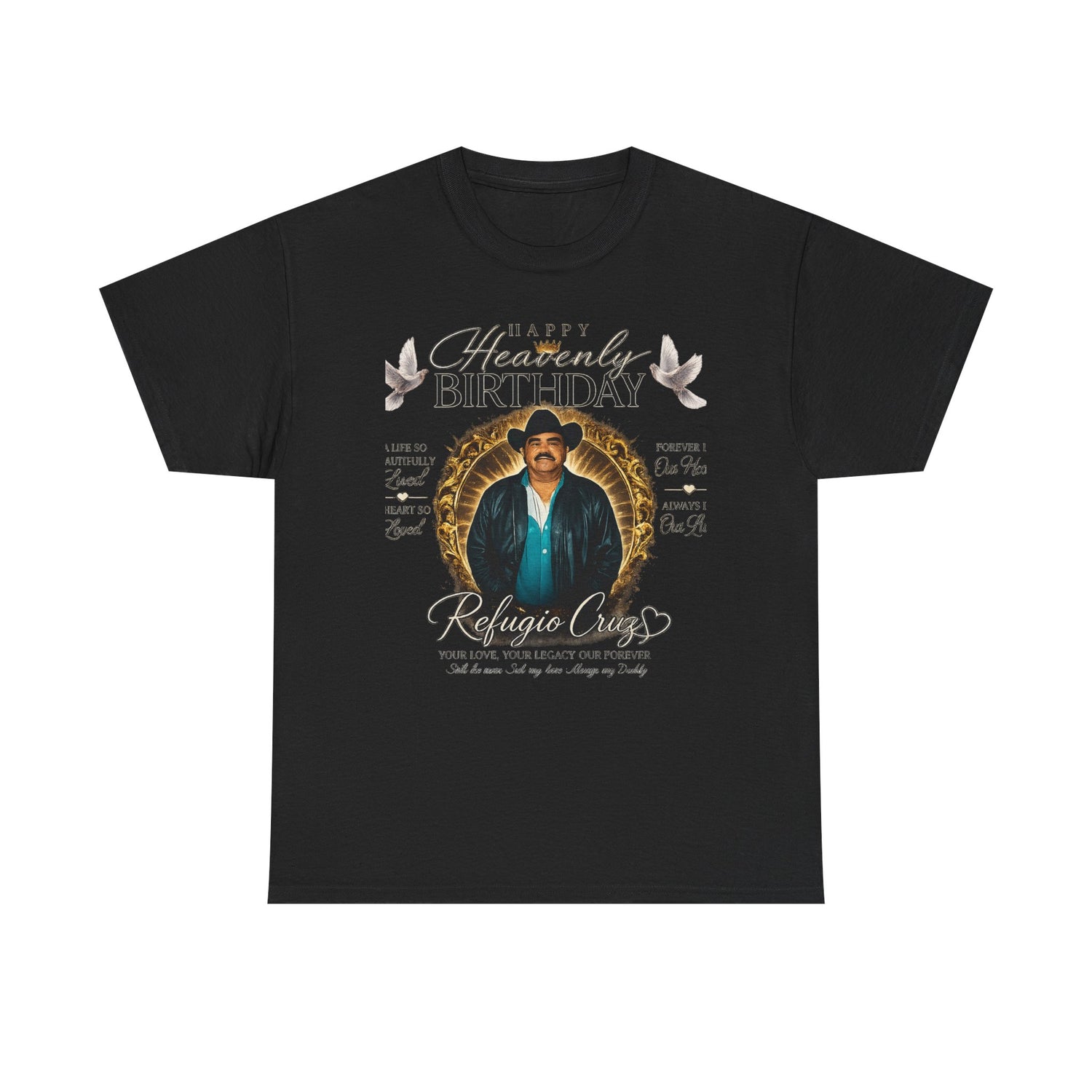 Memorial Photo Tee — “Happy Heavenly Birthday” Personalized Tribute Shirt