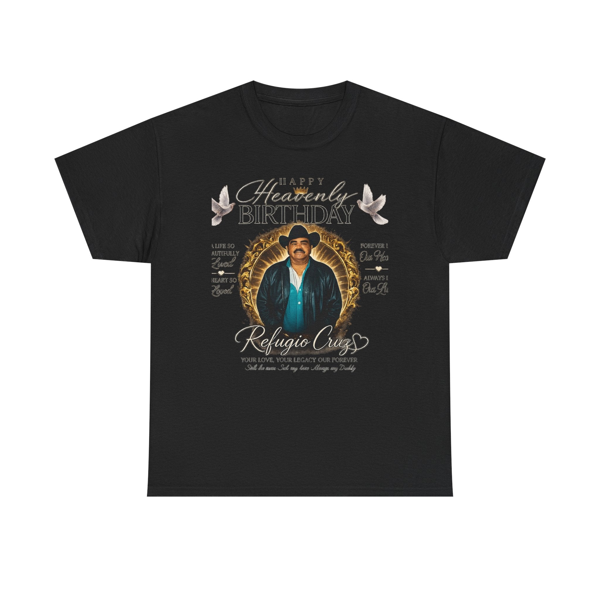 Memorial Photo Tee — “Happy Heavenly Birthday” Personalized Tribute Shirt