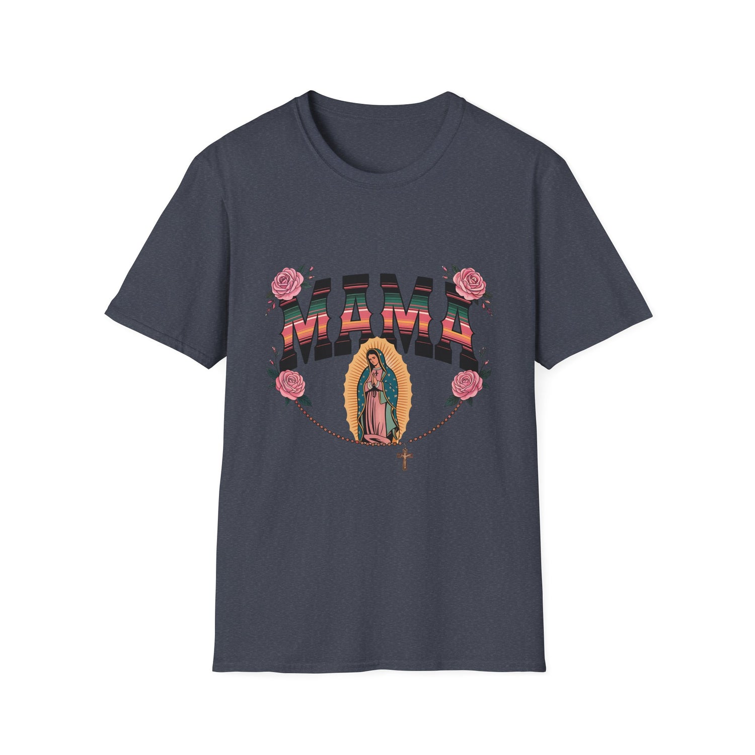Mama Virgen de Guadalupe T-Shirt — Floral Rosary Mother&