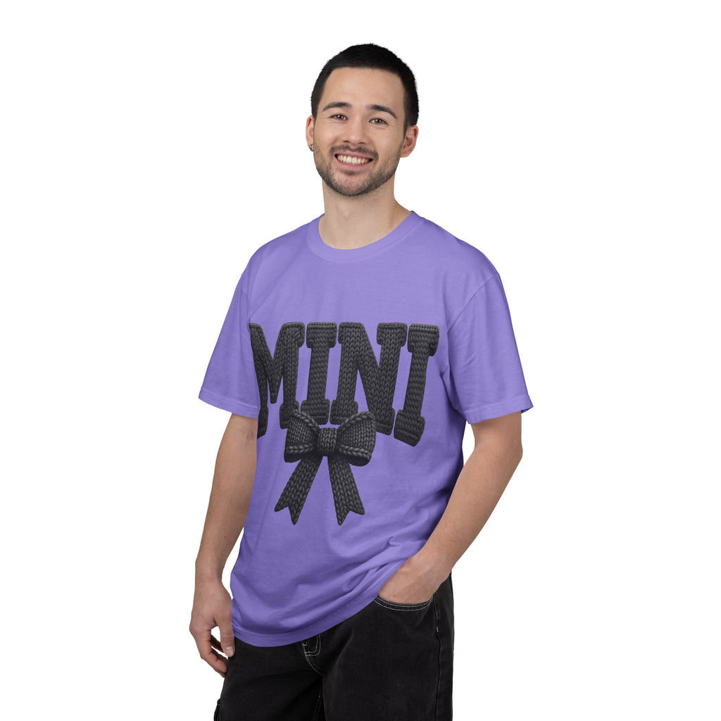Mini Bow T-Shirt — Cute Graphic Tee with Knit Bow Design