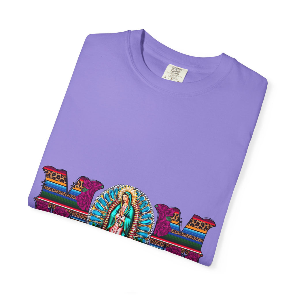 Mom T‑Shirt with Virgen de Guadalupe Floral Serape Design — Mother’s Day Gift
