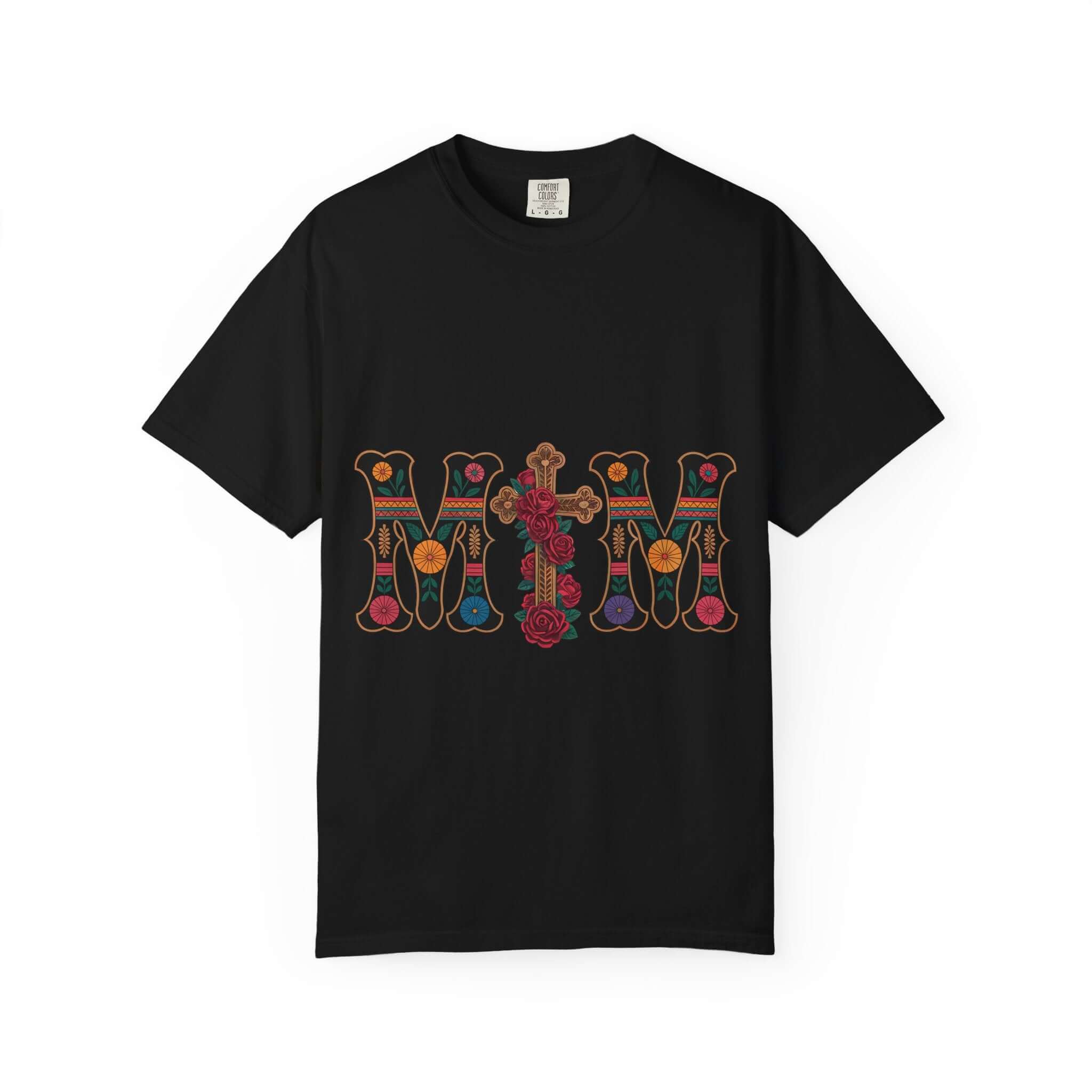 Mom Floral Graphic T-Shirt — Decorative Retro Lettering for Mother’s Day