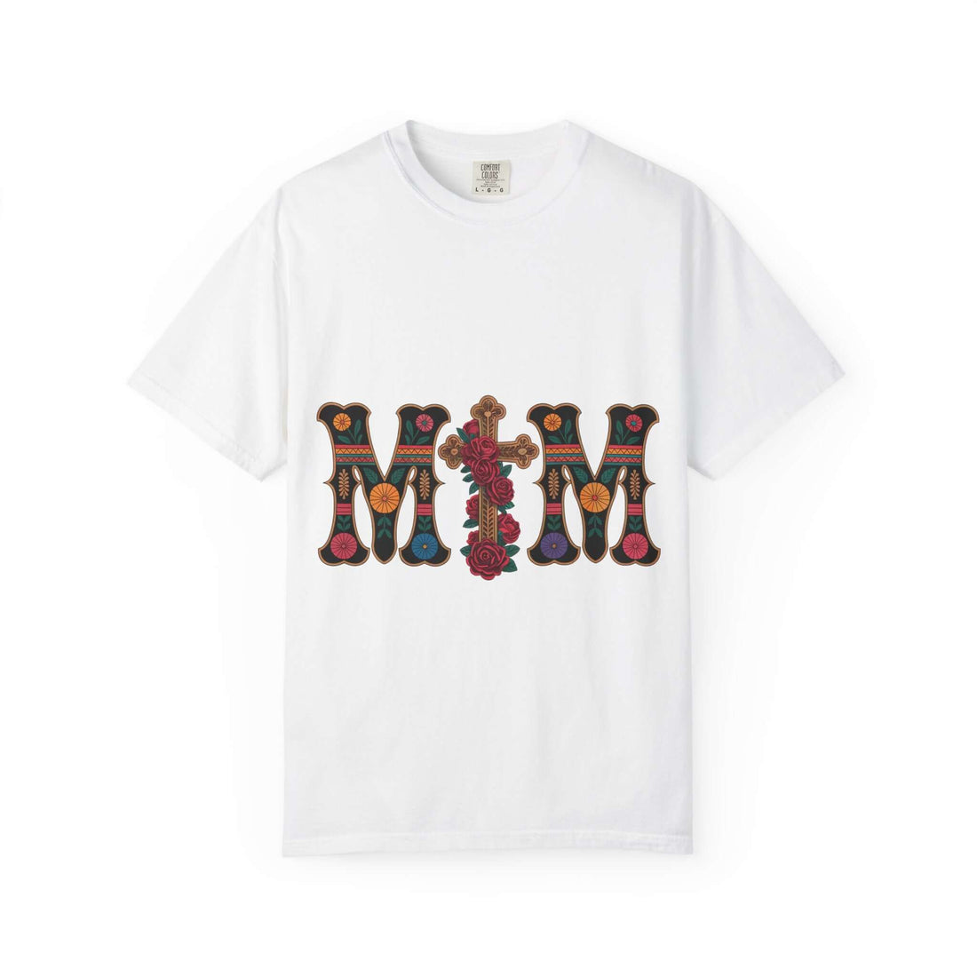 Mom Floral Graphic T-Shirt — Decorative Retro Lettering for Mother’s Day