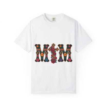 Mom Floral Graphic T-Shirt — Decorative Retro Lettering for Mother’s Day