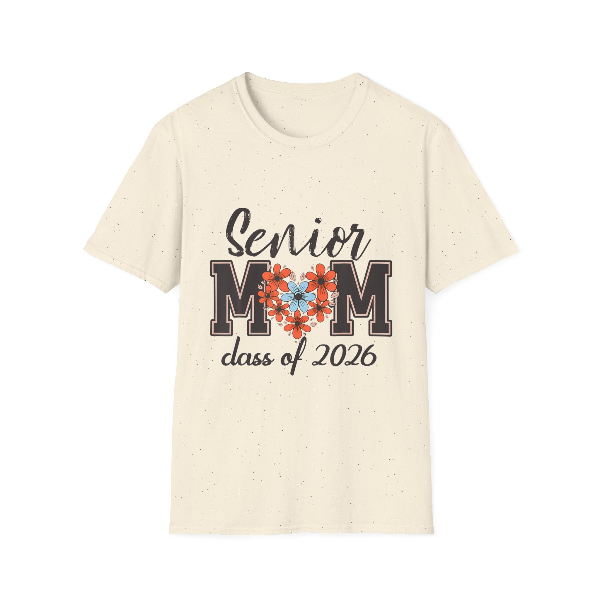 Senior Mom T-Shirt - Class of 2026 Floral Heart